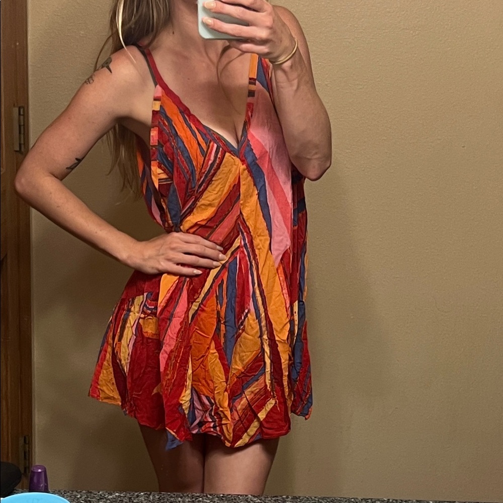 Vibrant Multicolor Striped Dress